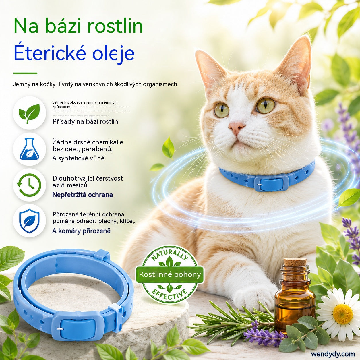 【Kupte 1, získejte 1 zdarma】🐾 Obojek proti škůdcům z přírodních esenciálních olejů 🦟Bezpečná ochrana proti blechám a klíšťatům pro psy a kočky 💚