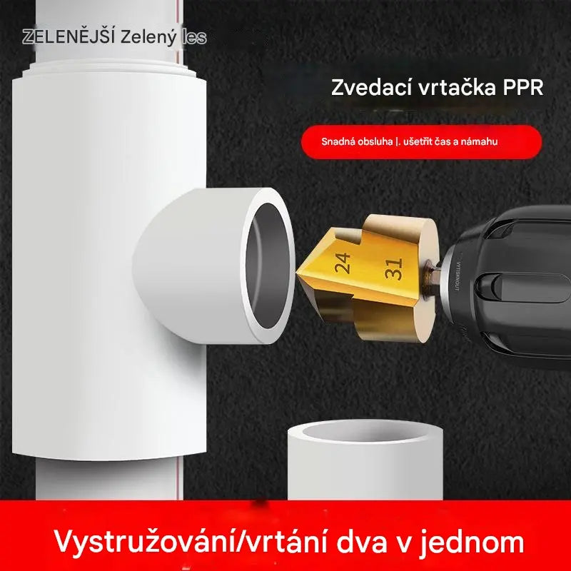 【1 sada 3 kusy】 PPR vrták na vystružování vodních trubek, 20/25/32 univerzální šestihranný vrták z vysoce pevné legované oceli-【20mm+25mm+32mm】