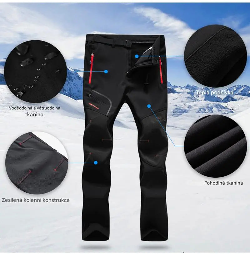 🏃‍♂️【S–5XL】2025 Nové pánské outdoorové kalhoty na podzim a zimu - teplé, fleecové, nepromokavé a větruodolné