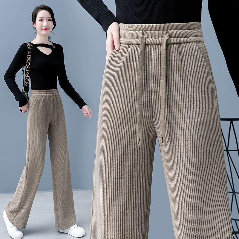 👖【40-110KG】🔥【Kupite jedan, dobijte jedan gratis】✅Nove baršunaste ležerne hlače širokih nogavica, vrlo udobne za nošenje.