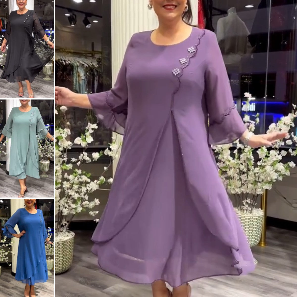 🌸💥【Kupte 1 a získejte 1 zdarma】🔥【S-5XL】❤️ 2026 nové vysoce kvalitní šifonové šaty