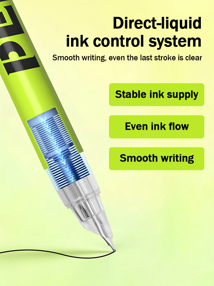 【12 per】🖋️Plnicí pero s přímým průtokem a vysokou kapacitou s hrotem EF, které nevyžaduje výměnu náplně!