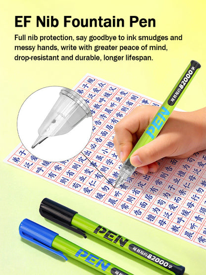 【12 per】🖋️Plnicí pero s přímým průtokem a vysokou kapacitou s hrotem EF, které nevyžaduje výměnu náplně!