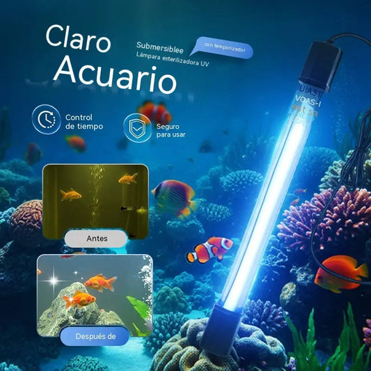 🐟🐠🌿Ponorná UV sterilizační lampa s časovačem pro akvária