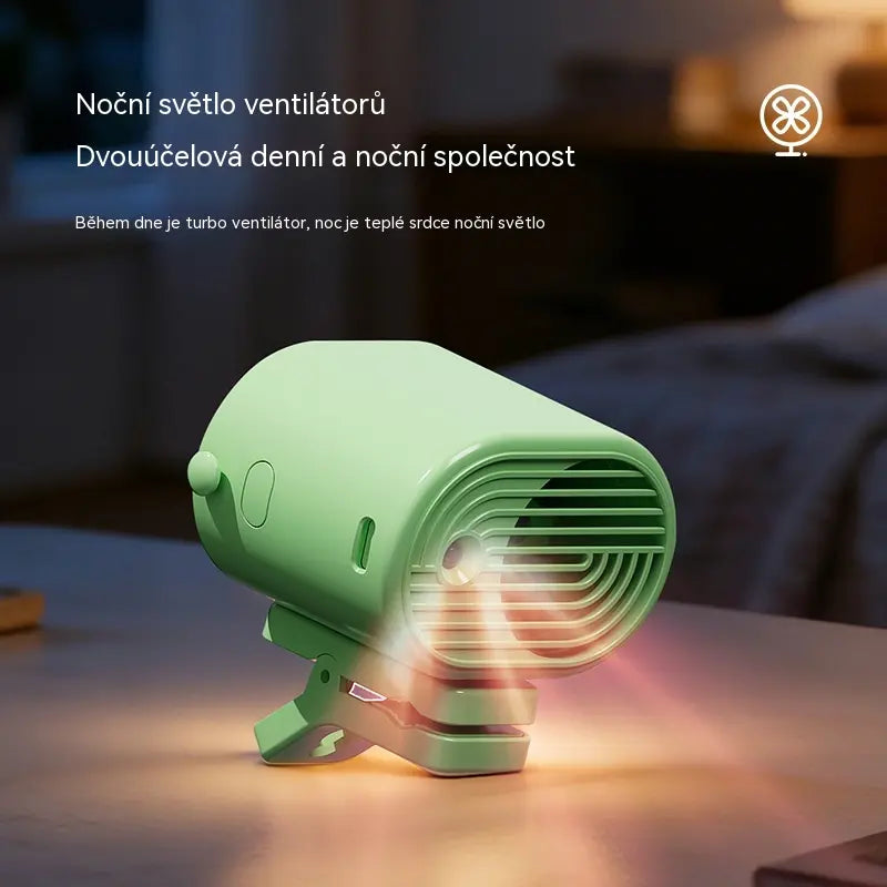 🌀 Hands-free ventilátor s LED displejem, vestavěným klipem a 199 nastavitelnými úrovněmi