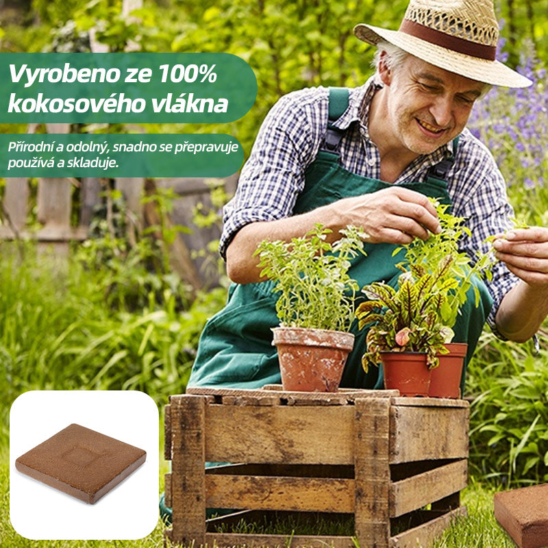 💥【3 položky】🌱🌱 Výživná kokosová cihlová půda