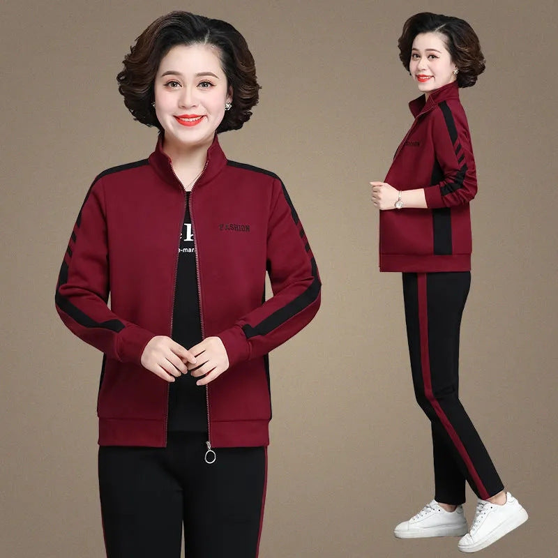 🔥Časově omezená speciální nabídka🔥【M-5XL】【Bunda + kalhoty】😍 Nový podzimní ležérní sportovní set, velká velikost