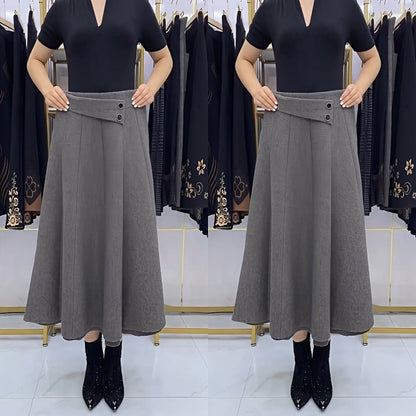👗🎀【S-4XL】Vlněná sukně na podzim a zimu