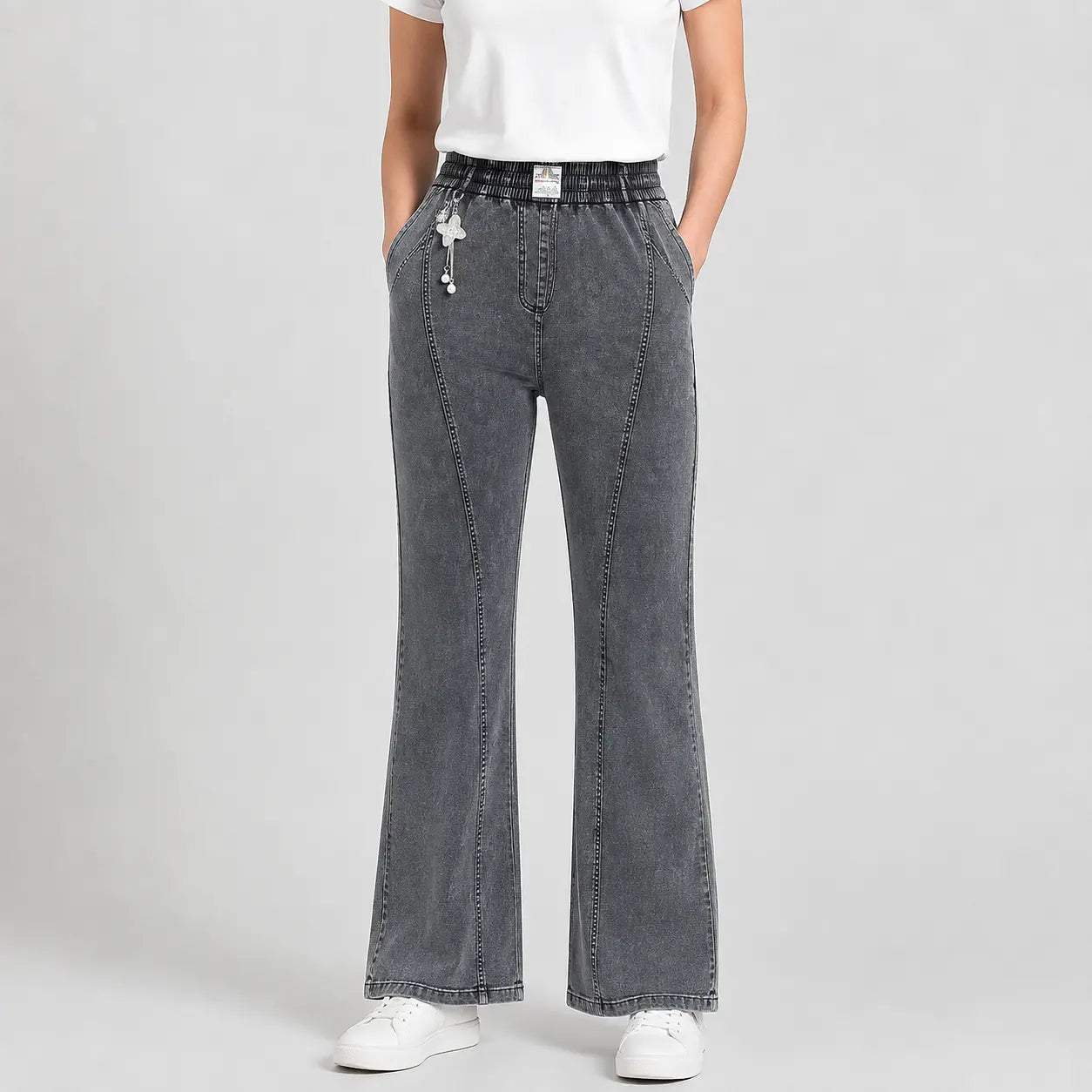 👖【M–4XL】Dámské strečové džíny s vysokým pasem