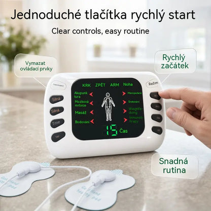 Přenosný elektrický masážní přístroj pro úlevu od únavy