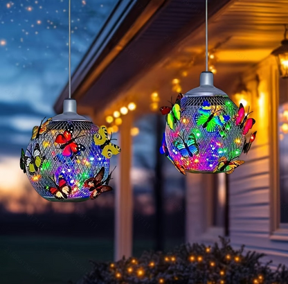 ⏳Solární závěsná lampa ze železa s uměleckým dílem