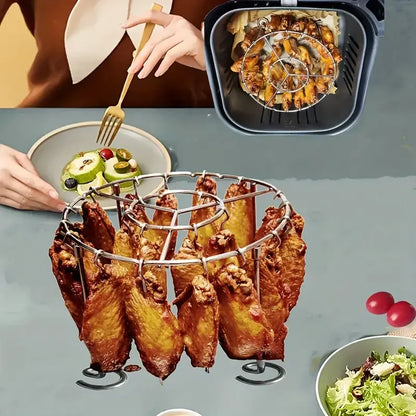 【💥1 kus za 580 Kč】🍢🍖🍗 Gril z nerezové oceli 304 s 24 špízy pro horkovzdušnou troubu