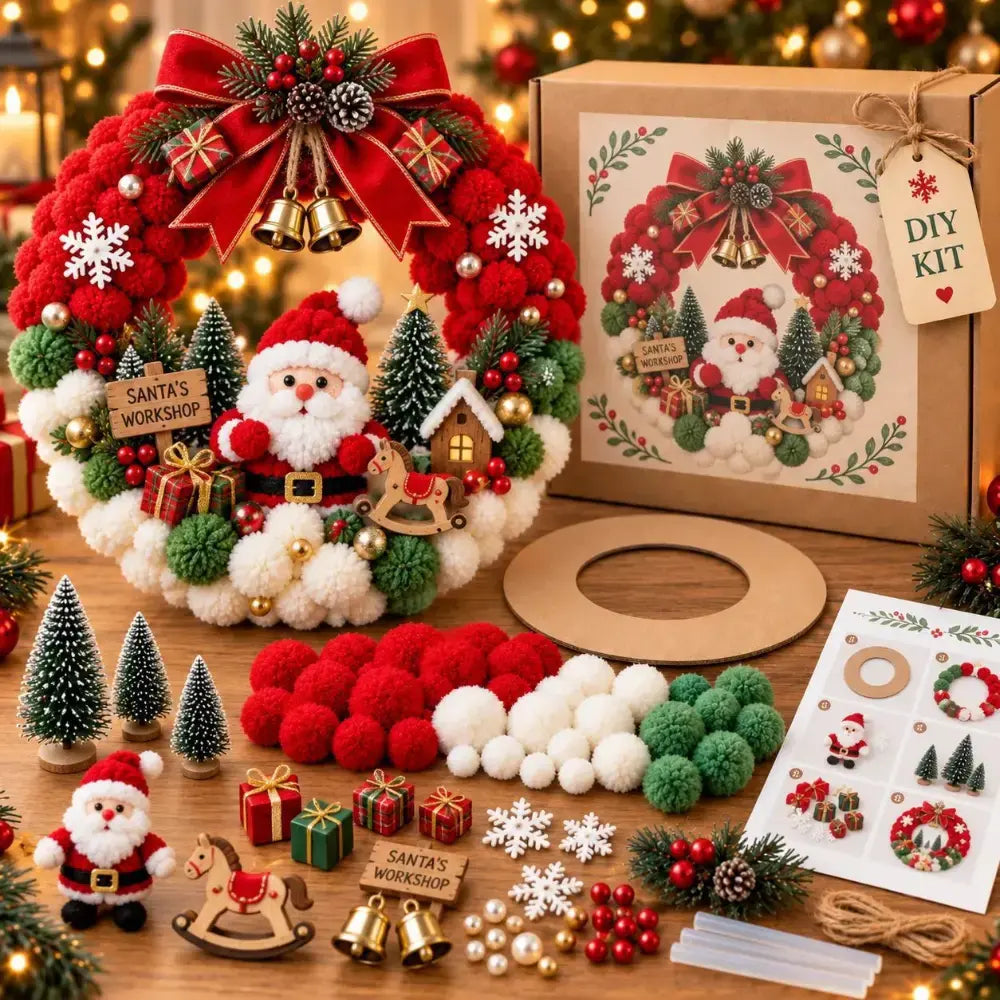 🎄🎁🏵Sada na výrobu vánočního věnce – sváteční dekorace