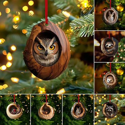 【5/10 kusů】🎄Dekorace na vánoční stromeček zvířátka. drobné zvířecí ozdoby