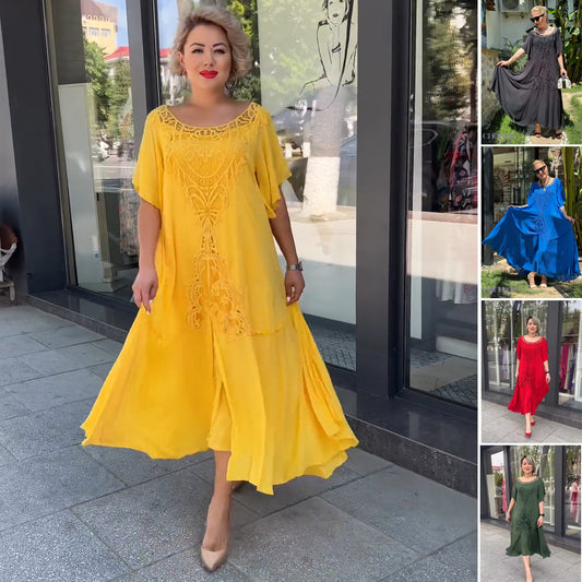 【S-5XL】nové šaty, plus size, pohodlné a volné Vynikající kvalita Perfektně padnou všem typům postav