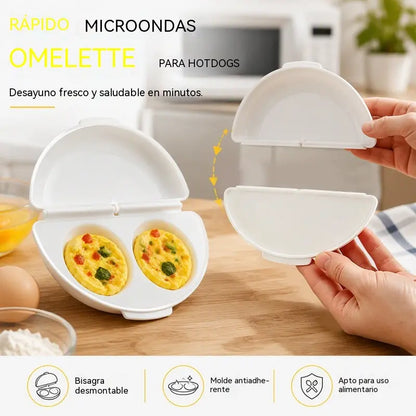 🍳 2 v 1 Nádoba na přípravu omelet v mikrovlnné troubě | Rychlá a snadná příprava vajec