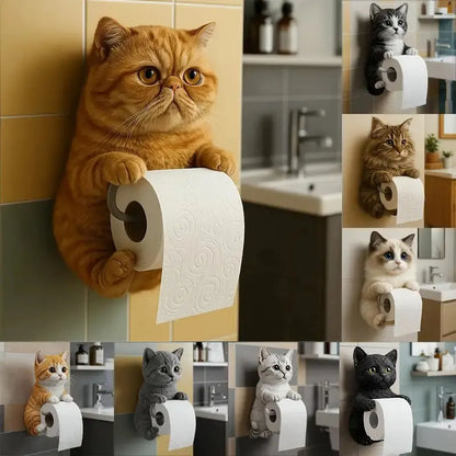 🐱【Kupte 1 a získejte 1 zdarma】Držák toaletního papíru s roztomilým kočičím motivem