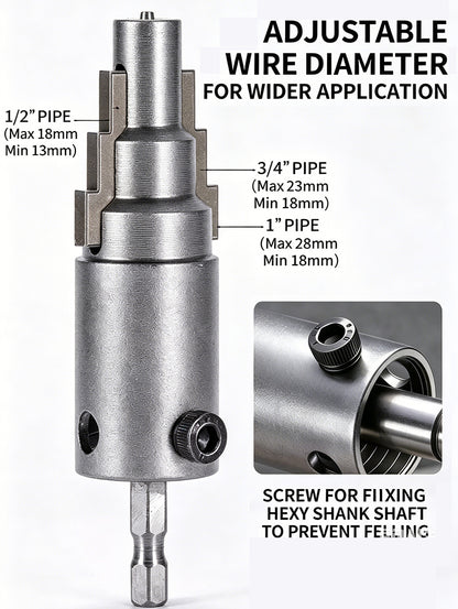 🧰【Univerzální 18/23/28 mm】Nový vysoce tvrdý univerzální manuální/automatický úhlový kohout z průmyslové legované oceli s vytahovačem drátu.
