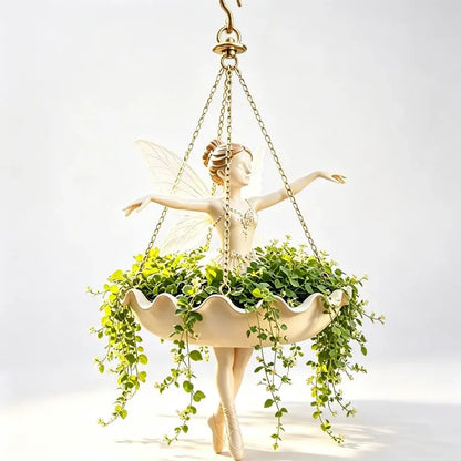 ✨ Proměňte svou zahradu v pohádku! Dekorativní závěsný květináč s uměleckým pohádkovým designem! 🌸🧚‍♀️