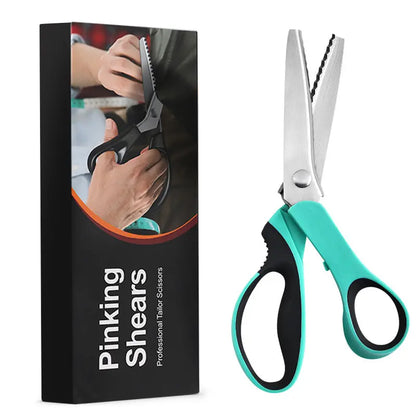✂️ Víceúčelové nůžky na růžové stehy pro úhledné cikcakové stehy pro úhledné okraje látek