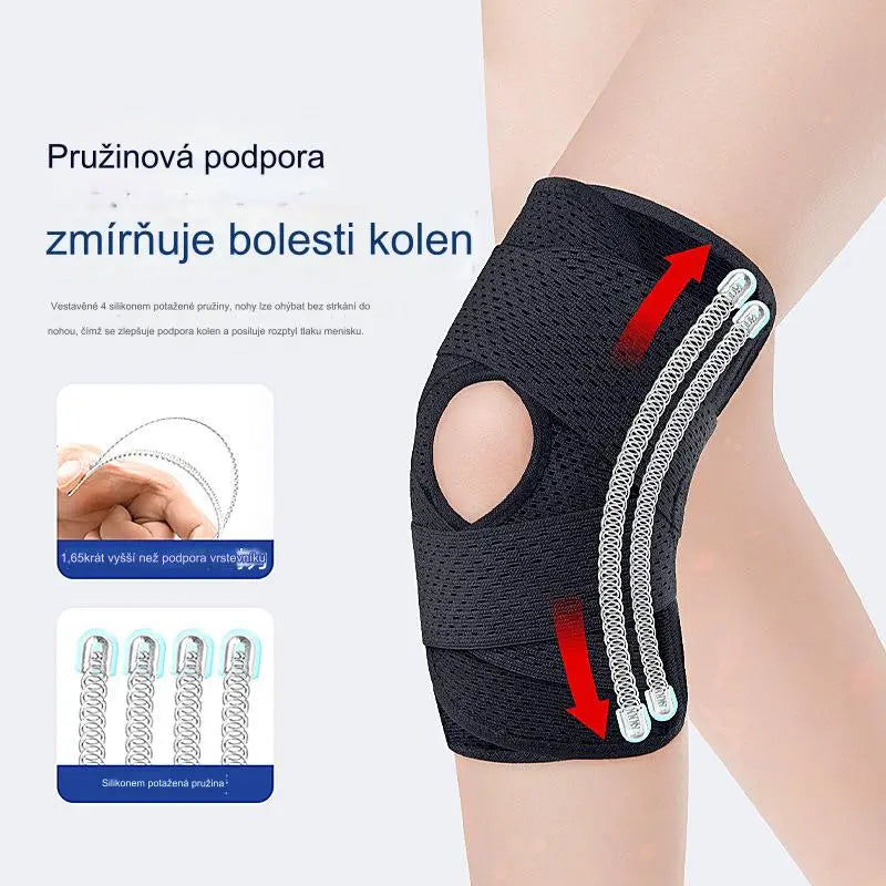 🦵M-3XL🔥【Kup 1 a získej 1 zdarma】Dvojité pružinové chrániče kolen, vhodné pro běh, cyklistiku, hraní míče a jiné sporty