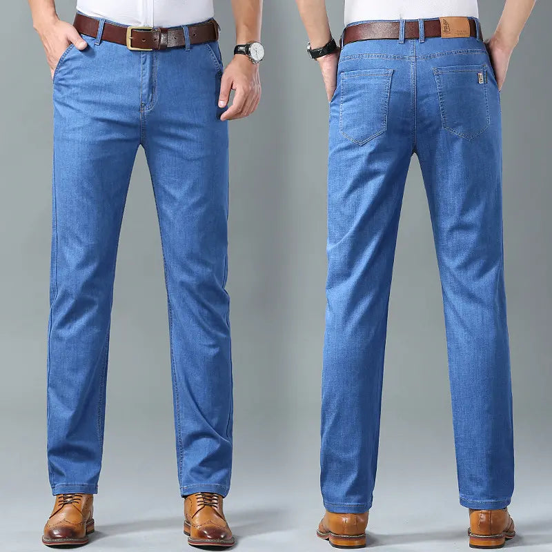 🔥🔥 【60-110 kg】👖👖 Pánské džíny, jednoduché, ležérní, všestranné, nadměrné velikosti