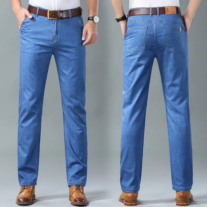 🔥🔥 【60-110 kg】👖👖 Pánské džíny, jednoduché, ležérní, všestranné, nadměrné velikosti
