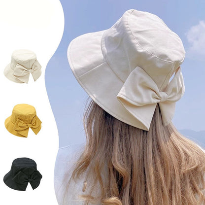 👒 Letní výprodej ☀️ Dámský klobouk s širokým okrajem a mašlí