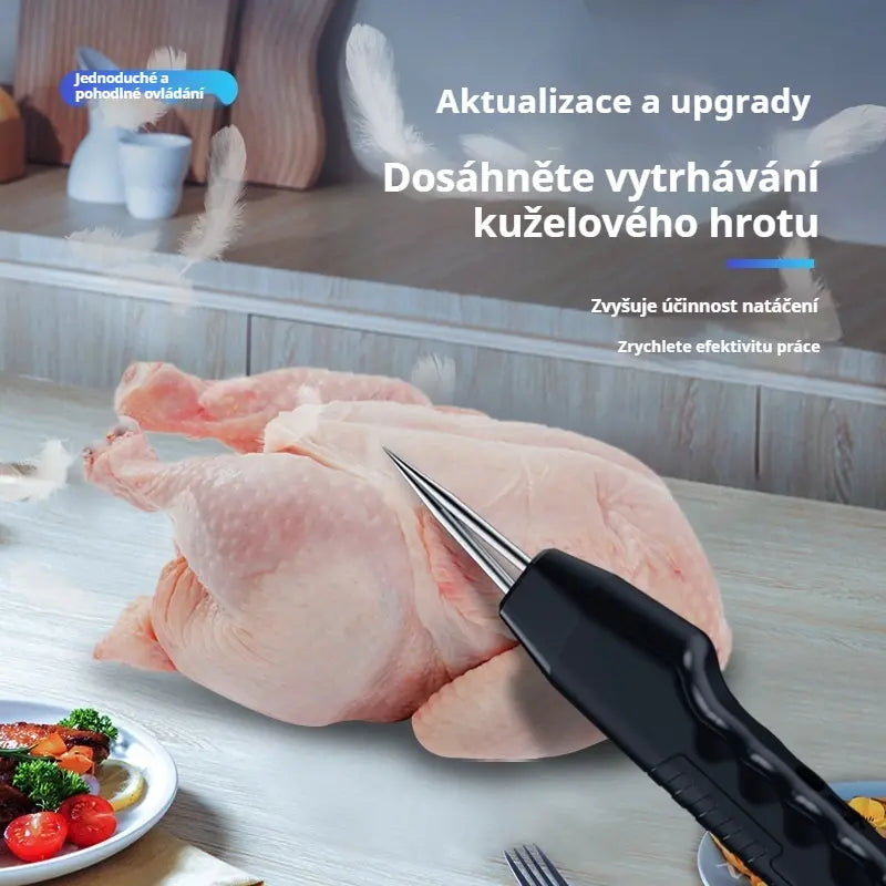 💥【Kupte 1 a získejte 1 zdarma】🔥 Přenosný a dobíjecí elektrický odstraňovač chlupů pro drůbež 🦆🐓🐖 Voděodolný, lze použít na všechny druhy chlupaté drůbeže