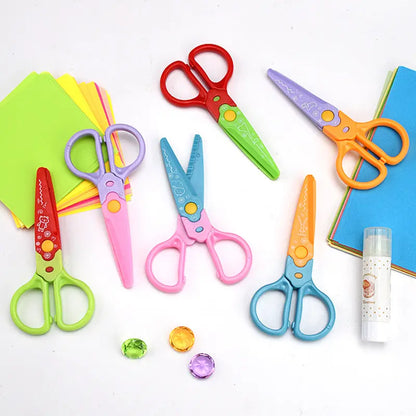 🥰【6 kusů - 6 různých tvarů】Jen 22 eur✂️🌈Bezpečnostní nůžky pro děti (na stavbu svépomocí)