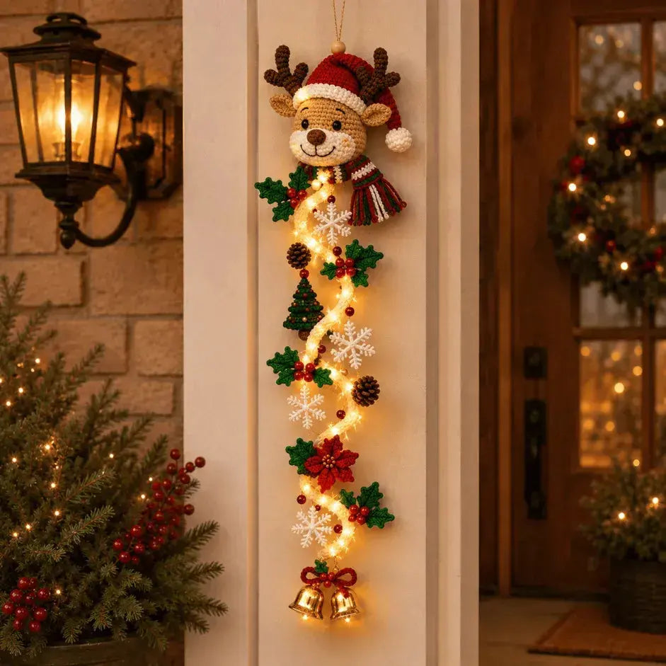 🎄🎃Poslední den! 🎅Užijte si 49% slevu na osvětlené vánoční dekorace na dveře!