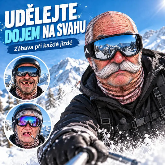 🔥2 kusy 580Kč😎3D zábavná a teplá obličejová maska pro zimní outdoorové sporty