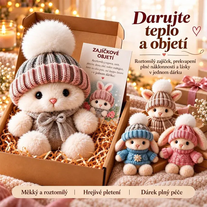 🎁🐇Mini objímací zajíček - roztomilý velikonoční dárek