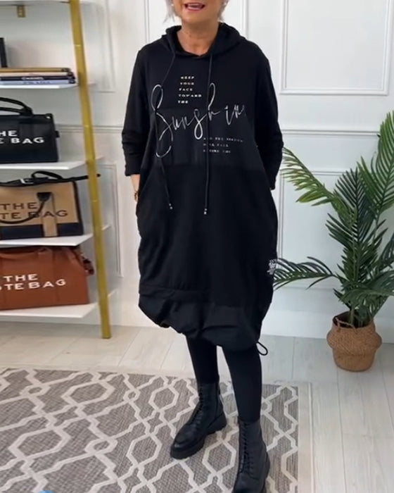 🔥🔥【S-5XL】【Koupit 1 a získat 1 zdarma】🥰 2025 nové podzimní a zimní módní velké šaty s potiskem