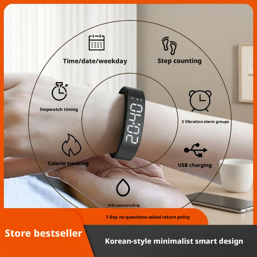 Chytrý hudební fitness tracker s krokoměrem a předpovědí počasí