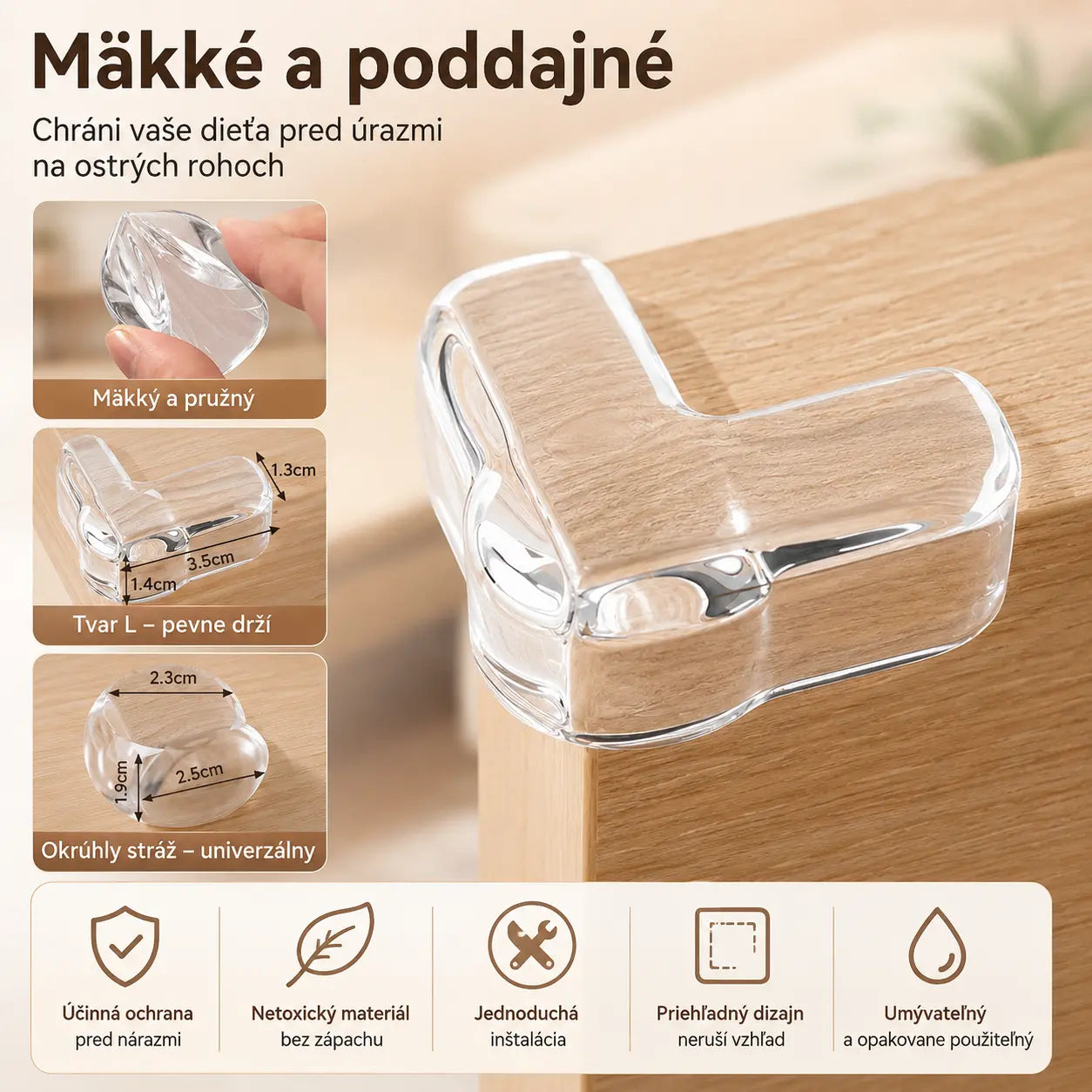 🏘️【1 sada po 30 ks.】🔥🎁Ochranné rohy na stůl
