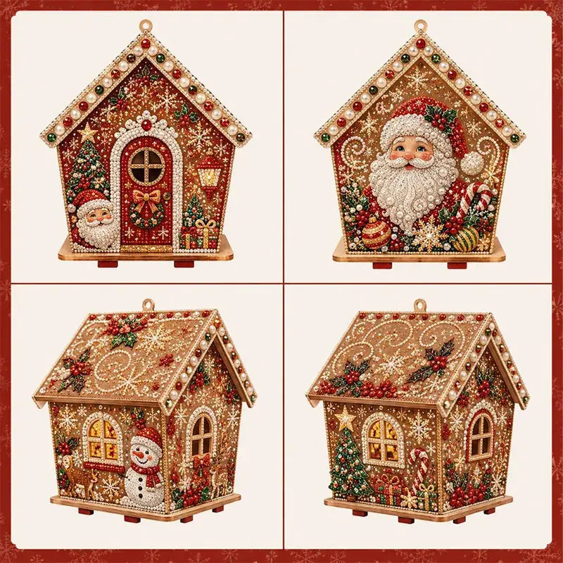 🎄🏠 Dřevěná 3D vánoční chaloupka – stavebnice | Dekorace k sestavení a ozdobení pro celou rodinu