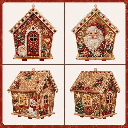 🎄🏠 Dřevěná 3D vánoční chaloupka – stavebnice | Dekorace k sestavení a ozdobení pro celou rodinu
