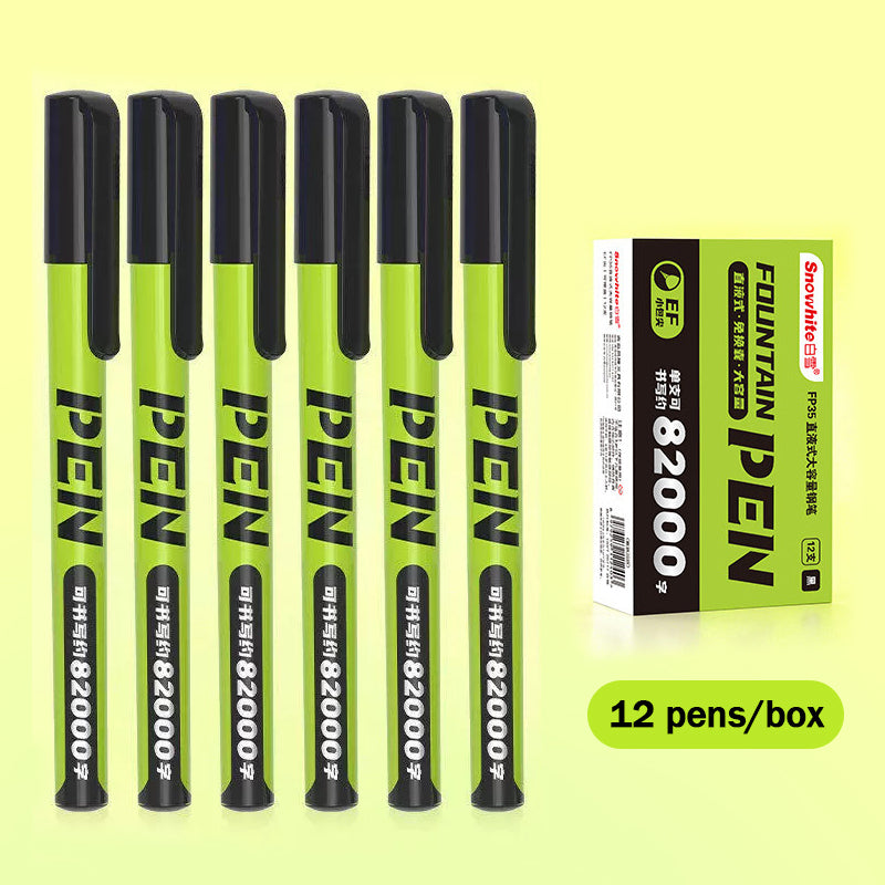 【12 per】🖋️Plnicí pero s přímým průtokem a vysokou kapacitou s hrotem EF, které nevyžaduje výměnu náplně!