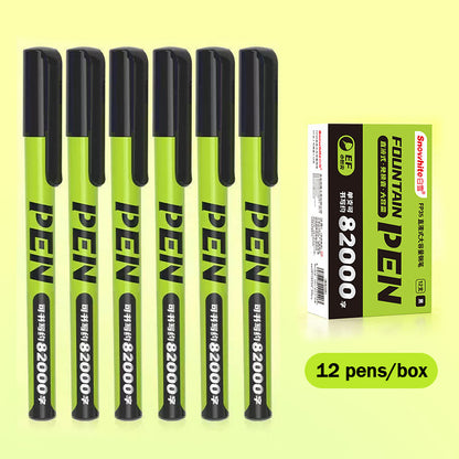 【12 per】🖋️Plnicí pero s přímým průtokem a vysokou kapacitou s hrotem EF, které nevyžaduje výměnu náplně!