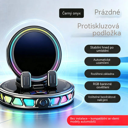 📱 Držák do auta RGB s automatickým uchycením a bezdrátovým nabíjením 15 W