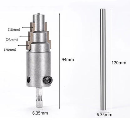 🧰【Univerzální 18/23/28 mm】Nový vysoce tvrdý univerzální manuální/automatický úhlový kohout z průmyslové legované oceli s vytahovačem drátu.