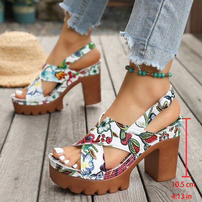 💗Női keresztpántos platform szandál👡