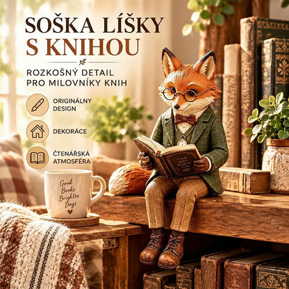 🦊🎄✨Pryskyřičná figurka lišky – vánoční ozdoba na stůl