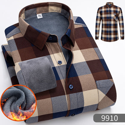 🔥👔【L-5XL】Podzimní zimní teplá košile s dlouhým rukávem