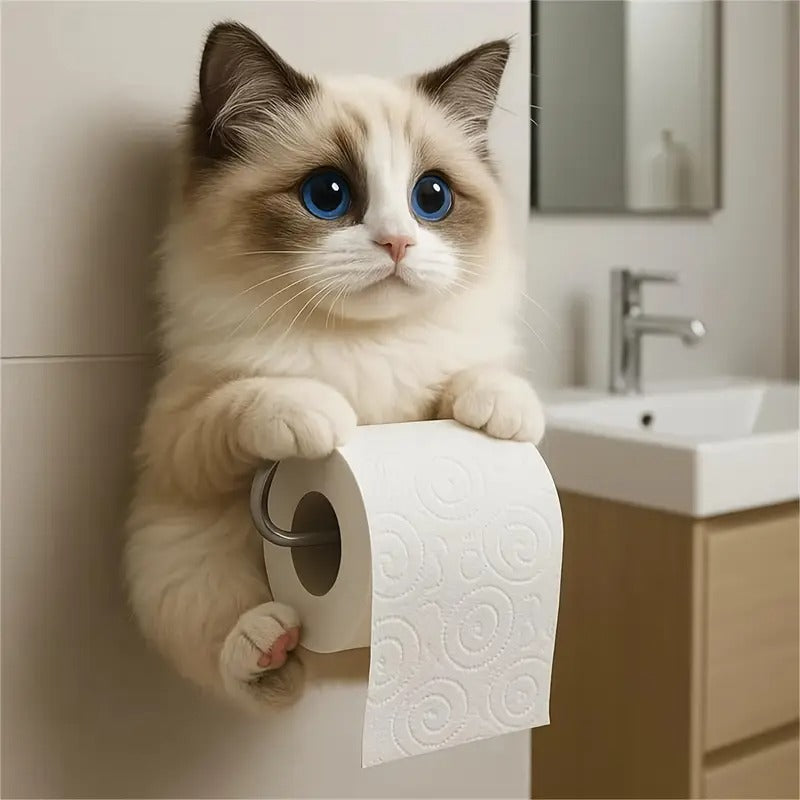 🐱【Kupte 1 a získejte 1 zdarma】Držák toaletního papíru s roztomilým kočičím motivem