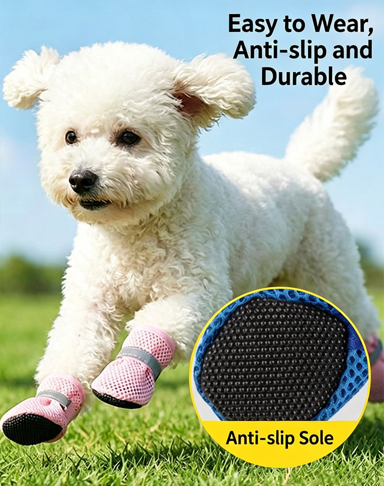 🐕🐶🐾Letní tepelně odolné, prodyšné síťované boty pro psy, protiskluzové a odolné, vhodné pro všechny psy.