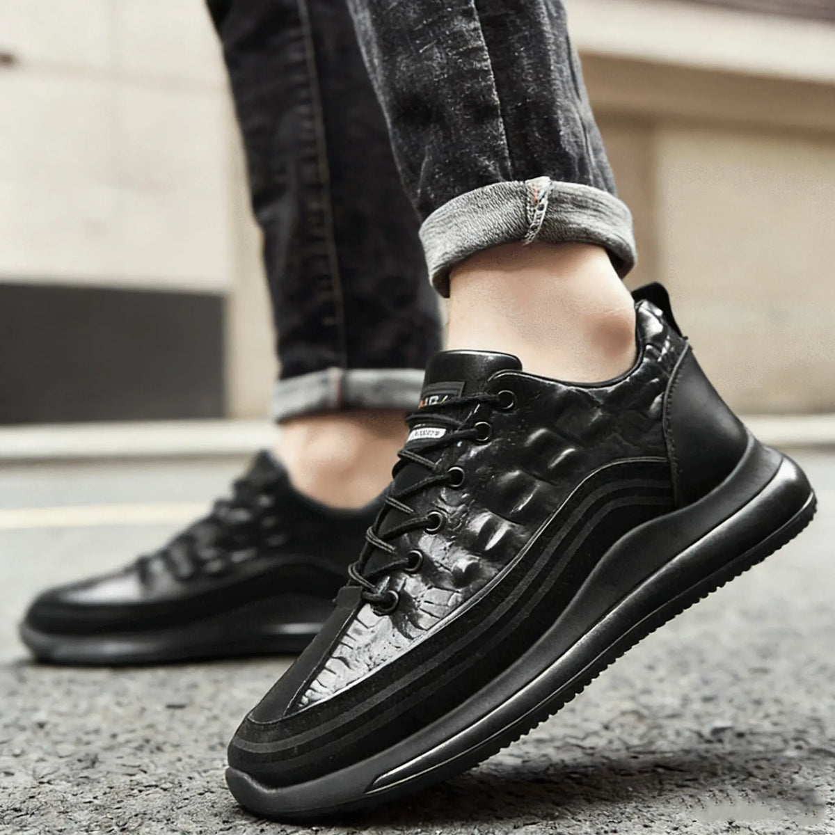 👞【38–48】🐊Luxusní italské sportovní boty s krokodýlím vzorem