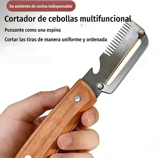 ✅【Kupte 2, dostanete 2 zdarma!】🧅🔪 Multifunkční kuchyňská škrabka 3 v 1: Loupá, krájí a otevírá víčka od lahví! 🔥