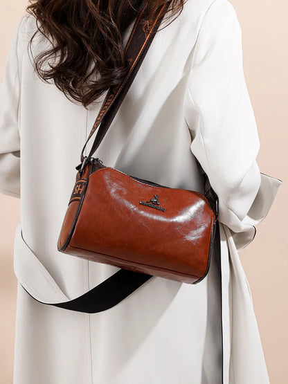 🔥👜【Výprodej】👜Dámská měkká kožená kabelka přes rameno s velkou kapacitou
